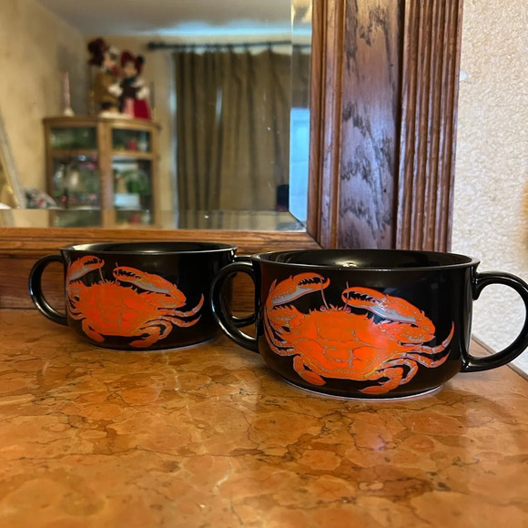 Vintage D.H. Holmes Crab Bowl Black RARE - Picture 5 of 7